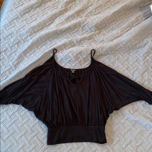 Off shoulder black top